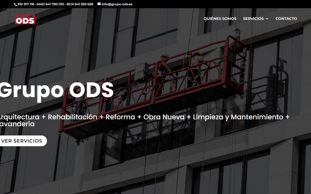 Nueva Web Grupo ODS - Arquitectura - Rehabilitación - Reforma - Obra nueva - Limpieza y mantenimiento - Lavandería - Iglesias